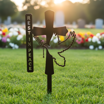 Rest in Peace (Dove) Grave Marker