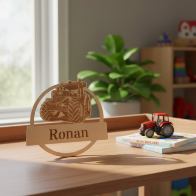 Name Sign with Tractor (Personalized)