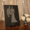 Personalised Wedding Slate Photo Plaque (40x30cm)