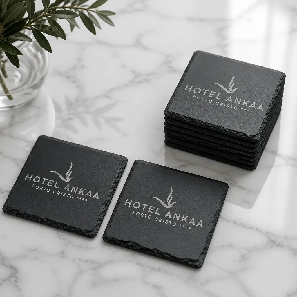 Personalised Slate Coaster | Custom Engraved Natural Slate Drink Coaster - Image 4