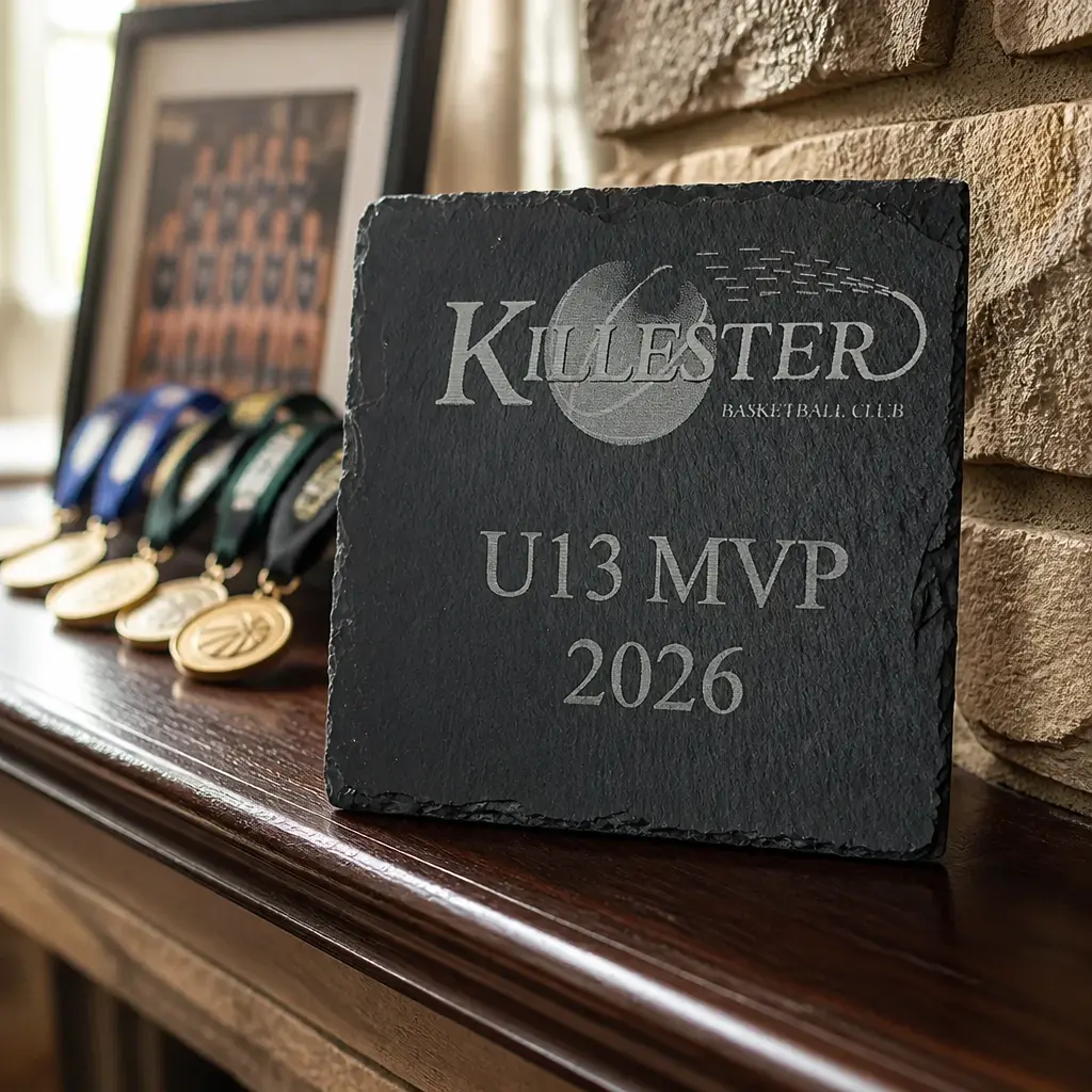 Personalised Slate Coaster | Custom Engraved Natural Slate Drink Coaster - Image 2